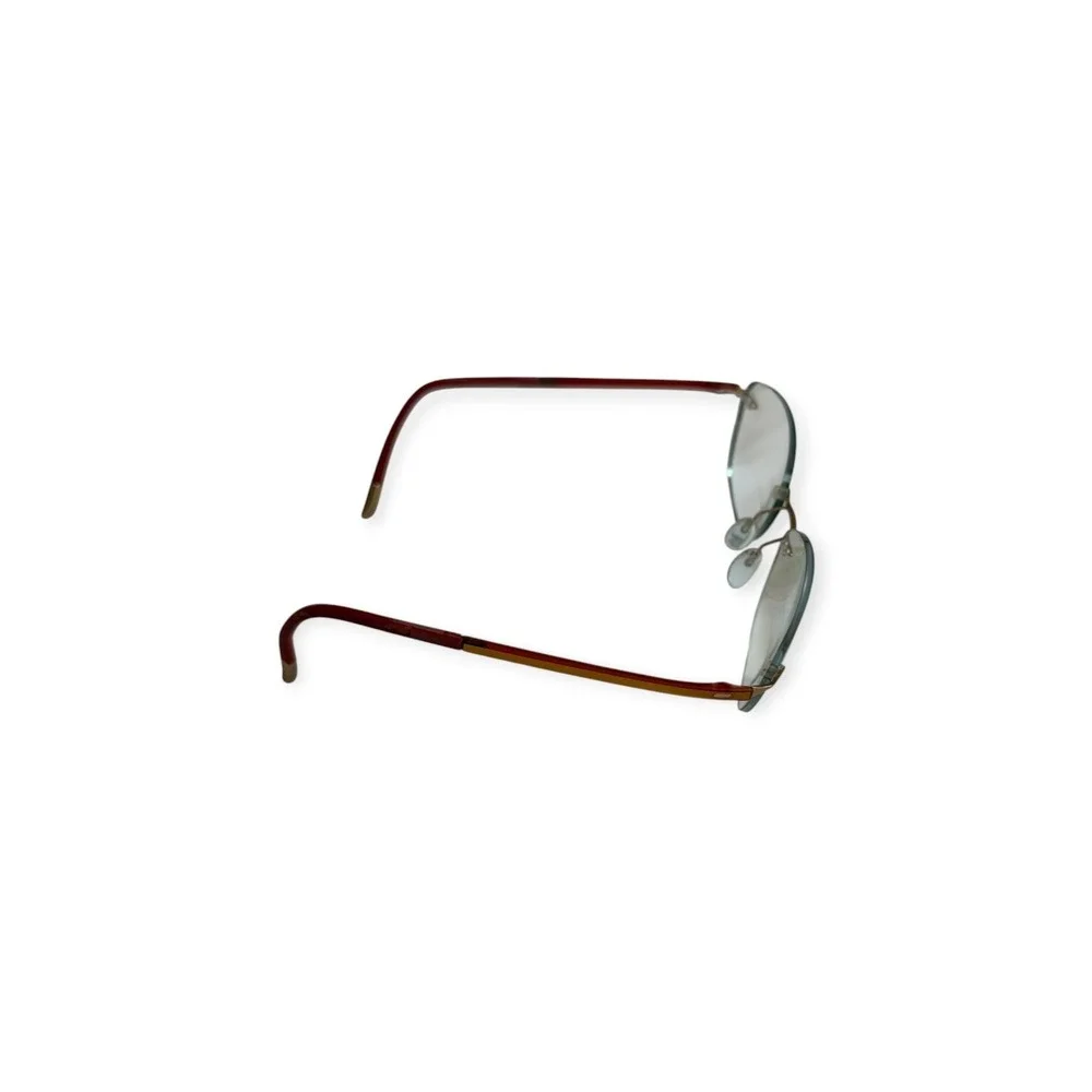 Silhouette FRAMES 5479 6055 Rimless Eyeglasses Gold Burgundy Made Austria 17 135
